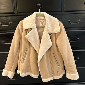 Women’s jacket tan soft fleece lining